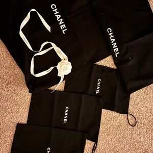 CHANEL Black and White Cosmetic Bags
